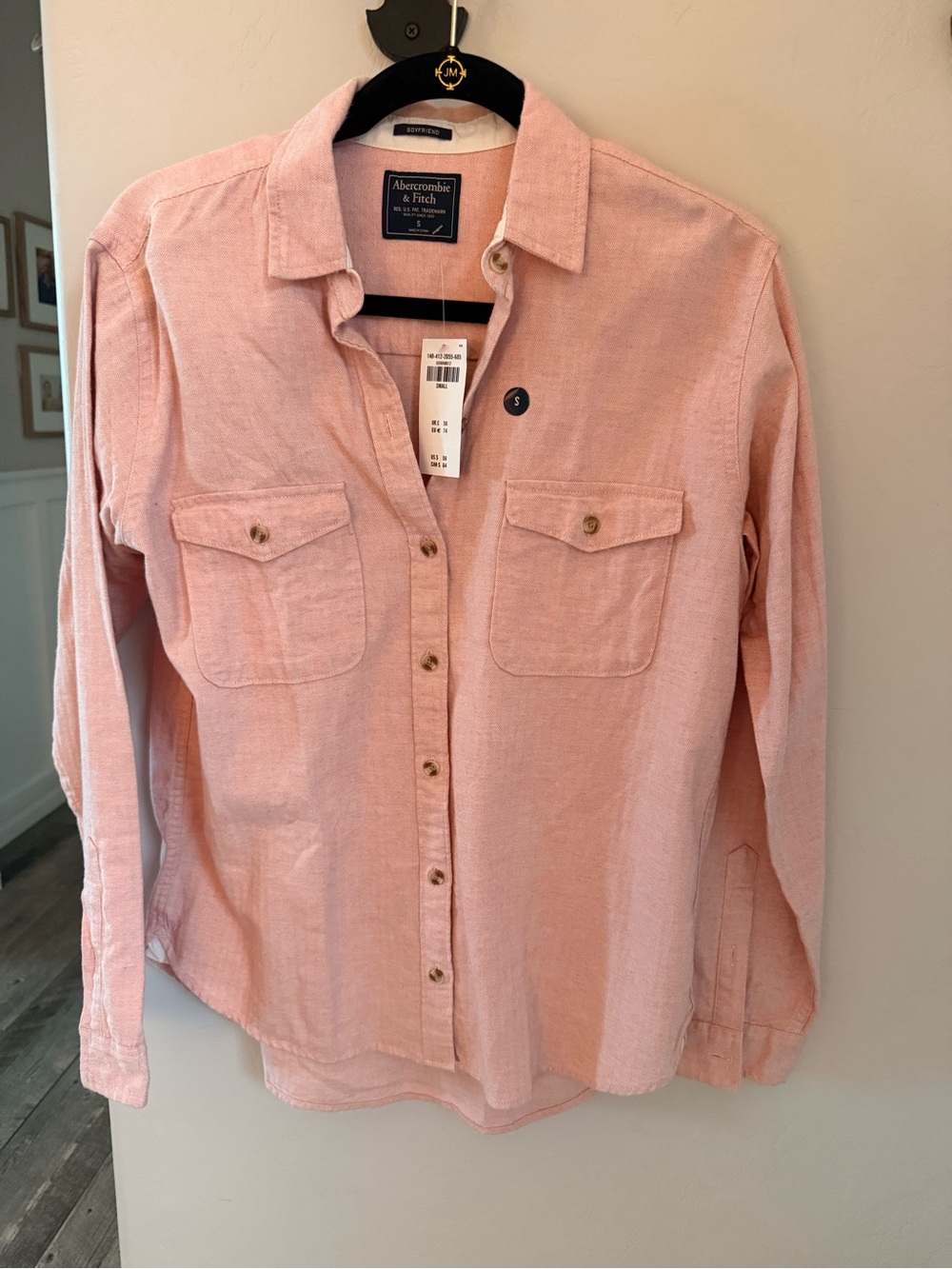Abercrombie & Fitch Boyfriend Pink Button-Down Shirt